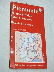 Cartina guida turistica mappa carta stradale regione piemonte 1:200000 Ortelio - Foto 1 di 3