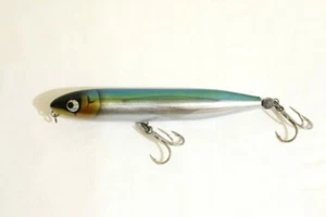Heddon Mugnum Super Zara Spook 8" BLUE & Silver Rare Flying fish Color Tuna Lure - Picture 1 of 12