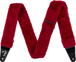 Tracolla per chitarra in peluche originale Fender Poodle - ROSSO - Foto 1 di 3