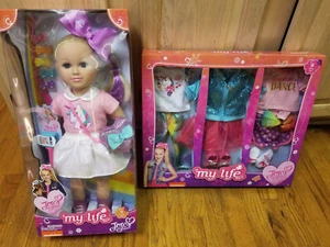 JoJo Siwa My Life Poseable Doll 18" UND JoJo 9-teiliges OUTFIT PUPPENKLEIDUNG SET - Bild 1 von 9