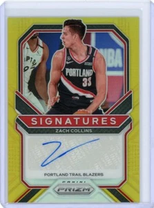 2020-21 Panini Prizm Basketball Signatures Gold Prizm #SI-ZCO Zach Collins 06/10 - Picture 1 of 2