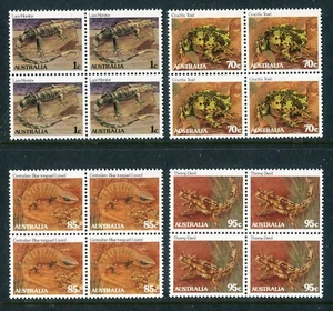 1983 animals ( lizards & toad ) MNH blocks 4 - Face Value $10.04 - Picture 1 of 2