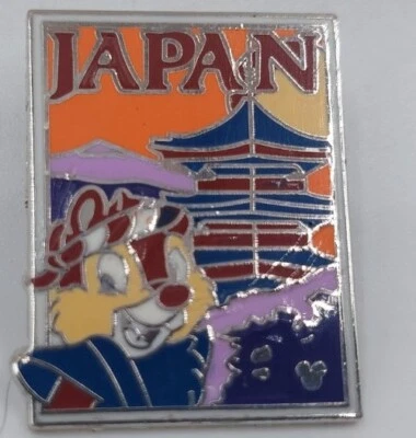 Disney Parks Trading Pin - 2008 Hidden Mickey Series Dale in Japan Postcard GUC - Image 1 of 2
