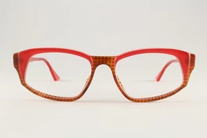 Rare Authentic Theo Ottenbros 34 52mm Red Orange Frames Glasses Belgium - Picture 1 of 5