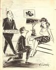 Babe at Dinner Party - 1957 Humorama art by Al Cramer
