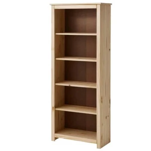4-Shelf Unfinished Pine Wood Bookcase - Versatile Bookshelf and Organizer NEW - Picture 1 of 5