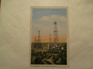 Oklahoma Postcard A Typical Oil Field OK - Picture 1 of 2