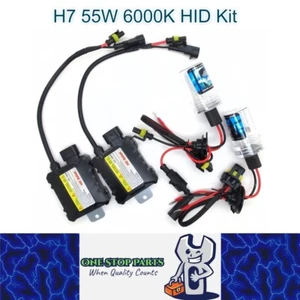 H7 55w 6000k HID Kit 2 x 55w HID Slim Ballasts and 2 x 55w H7 6000k HID Globes - Picture 1 of 7