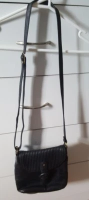 Bolso de Mano CELLINI Cuero Grueso Negro Bandolera Pequeño Bolso de Hombro B26 Foto 1 de 4