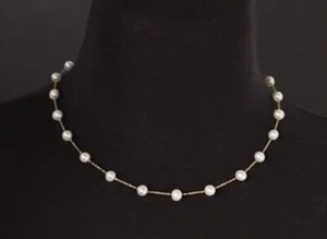 NWT EFFY 14k yellow Gold Freshwater Pearl necklace - Picture 1 of 6