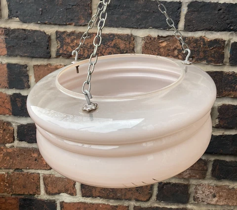 1930’s Fly Catcher Art Deco Pink Blush Pale Gold Pattern Celling Shade (GA) Cover