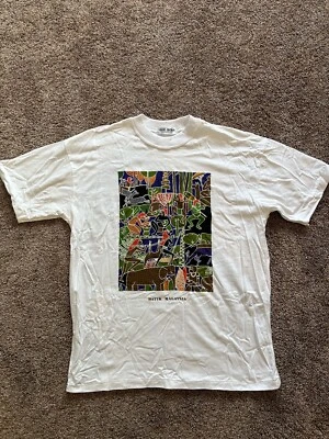 Vintage Malaysia Batik T Shirt Mens Medium  - White - Image 1 of 4