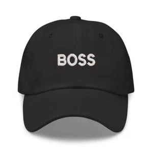 Boss embroidered black cap, Cool gift for anyone, summer cap hat - Picture 1 of 4