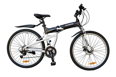 ECOSMO 26" Alloy Folding Mountain MTB bike,21 SP Shimano, Front Disc  -26AF18BL - Image 1 of 4