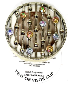 Bath Body Works GOLD KRISTALLPERLEN Scentport Visier Lüftungsclip Erfrischer Auto - Bild 1 von 1