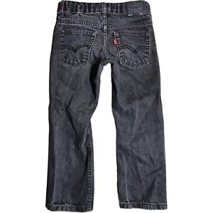 Vintage Levis 511 Slim Jeans Youth Tag 5 x 17 Inseam Faded Black Denim