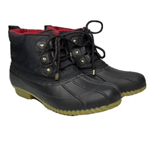 Botas de Pato Tommy Hilfiger para Mujer 9.5 Negras con revestimiento rojo - Imagen 1 de 5