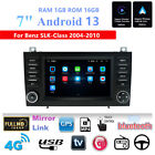7" Android 13 Stereo Radio GPS Navi WIFI RDS 1+16G For 04-10 Benz SLK-Class R171