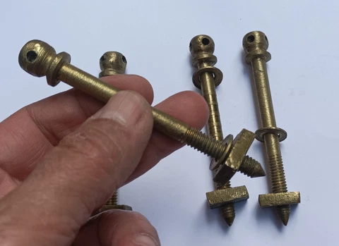 Antique Brass French Bed Replacemen Bolt Screw 4'' long # Price for One Cover