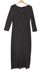 Slinky Brand Maxi Dress Womens S Brown Travel Capsule Minimalist Wrinkle Free - Picture 1 of 9
