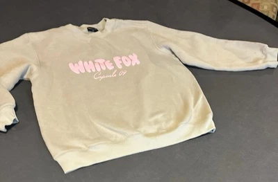 White Fox Capsule 09 Sweatshirt Crew Ran With Pink S/M - Image 1 of 4