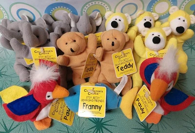 Vtg DanDee Collector's Itsy Bitsy Bean Bag Friends Lot of 13. Pauly, Ellie NOS - Image 1 of 4
