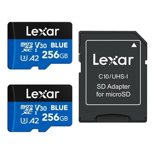 Blue Carte Micro SD 256Go 2PK jusqu'à 160 Mo/s en Lecture Carte microSDXC UHS... - Photo 1 sur 7