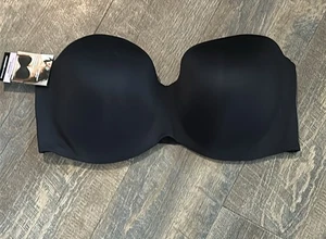 Maidenform ~ Reggiseno donna senza spalline ferretto nascosto convertibile nero ~ 38DD - Foto 1 di 6