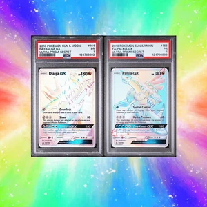 Dialga GX 164 & Palkia GX  secret 165 SEQUENTIAL PSA 1 SET Pokemon ULTRA PRIZM - Picture 1 of 5