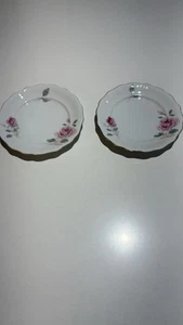Vintage Favolina China Made in Poland rose patern Lot Of 2 saucer Tea Party - Picture 1 of 6