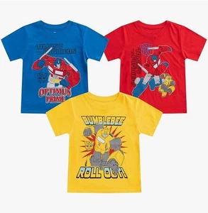 PACK de 3 camisetas de manga corta Transformers Bumblebee Optimus Prime para niños talla 4 - Imagen 1 de 1