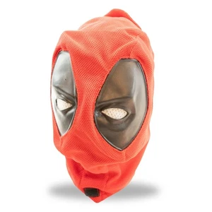 Deadpool Fabric Spandex Full Face Mask with Zipper Cosplay Costume Hood - Picture 1 of 7