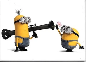 Minions Movie Kevin and Bob Figures Bazooka Peace Refrigerator Magnet NEW UNUSED - Picture 1 of 1