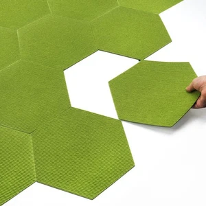 Carpet Tiles Peel and Stick, Self Adhesive Hexagonal Carpet Tiles with Soft p... - Picture 1 of 6
