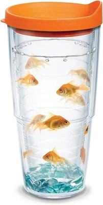 Tervis Goldfish Plastic Tumbler with Wrap and Orange Lid 24 Ounces, Classic  - Image 1 of 4