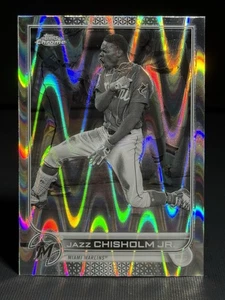 Jazz Chisholm Jr. - 2022 Topps Chrome Sonic blanco y negro RayWave #91 - Imagen 1 de 2
