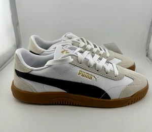 Neu Puma Club 5v5 Wildleder JR Damen-Sneaker weiß schwarz Gummihose Größe 5 Schuhe - Bild 1 von 8