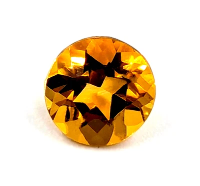 1ct Natural Citrine Round AAA Loose Orange Gold Brazil 6.7mm - Image 1 of 2