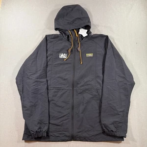 NWT LL Bean Mountain Classic Full Zip Jacket Mens Large Black Windbreaker Hooded - Picture 1 of 10