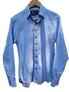 SEC 119 Grateful Dead Shirt Mens S Blue White Gingham Long Sleeve Button Down - Picture 1 of 4