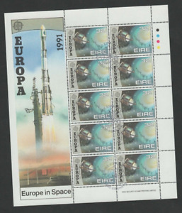Ireland: 1991 Sheetlet – Europa – Europe in Space – 10 @ 32p SG 804 CANCELLED