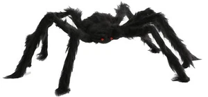 GRAN ARAÑA UTILERÍA HALLOWEEN VESTIDO ELEGANTE JUGUETE ESPELUZNANTE ARÁCNIDO PELUDO 75CM - Imagen 1 de 6