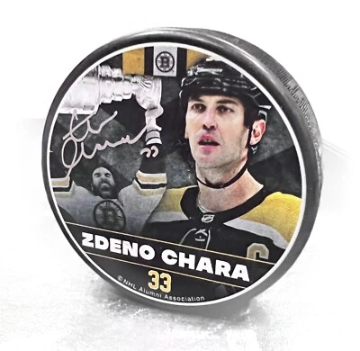 Zdeno Chara Signed Boston Bruins Stadium Exclusive Retirement Hockey Puck COA - Image 1 of 2