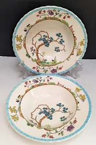 Mott Staffordshire Canton Cereal Bowls, Set of 2 - Picture 1 of 6