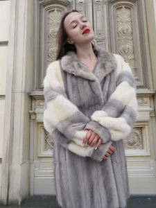 Sapphire And Pearl Mink Fur Coat S Excellent Fast Shipping - Picture 1 of 24