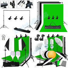 Photography Studio Softbox Light LED Continuous Lighting Background Kit - AU