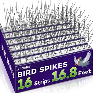 16.8 Feet Bird Spikes Stainless Steel Bird Spikes Fence for Crow Robin Pigeon - Picture 1 of 12