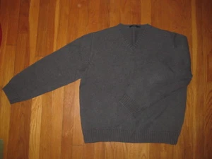 J Crew grau 100 % Baumwolle Herren PULLOVER V-Ausschnitt Shirt klassisch adrett Oberteil Gr. L Large - Bild 1 von 2