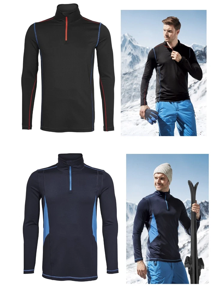 Herren Funktionsshirt Ski Unterwäsche langarm Thermounterwäsche weich warm