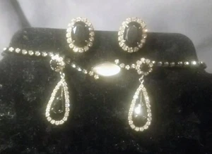 Vintage Strass Schmuck Konvolut ARMBAND UND OHRRINGE - Bild 1 von 3